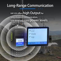 Retevis HA1UV kettős sávos amatőr rádió IP67 vízálló AM FM 2800 mAh 1.77 col színes kijelző 1750 Hz CHIRP 3