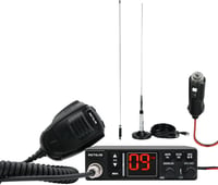 Retevis MB63A CB rádió antennával, PA rendszer, NB/ANL zajszűrő, 12V/24V - fekete 1