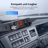 Retevis MB63A CB rádió antennával, PA rendszer, NB/ANL zajszűrő, 12V/24V - fekete 6