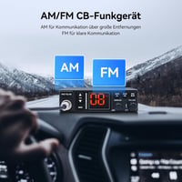 Retevis MB63A CB rádió antennával, PA rendszer, NB/ANL zajszűrő, 12V/24V - fekete 5
