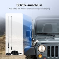 Retevis MB63A CB rádió antennával, PA rendszer, NB/ANL zajszűrő, 12V/24V - fekete 7