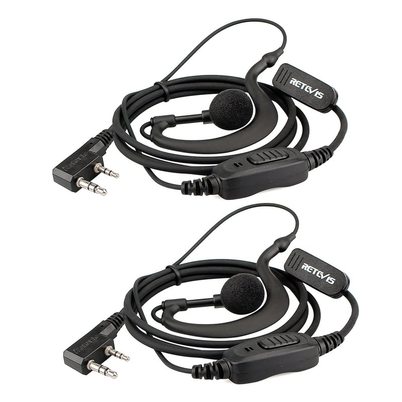 Retevis RE3120 Radio Slušalice 2-Pinski C-Tip Slušalica JUCJET RT24 RT27 RT668 Baofeng BF-888S Kenwood Walkie Talkie Kompatibilne (2 kom)