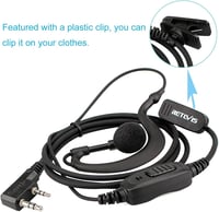 Retevis RE3120 Rádió Fejhallgató 2 Tűs C-Típusú Headset JUCJET RT24 RT27 RT668 Baofeng BF-888S Kenwood Walkie Talkie Kompatibilis (2 db) 8