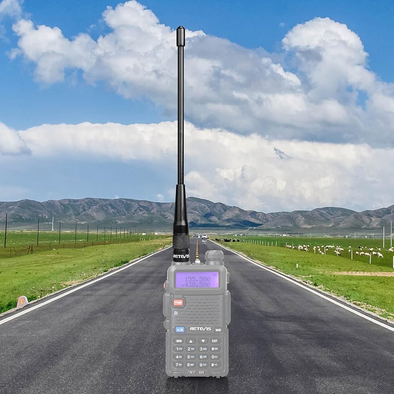 Retevis RHD701 SMA-Female Kettős Sávú Nagy Teljesítményű Antenna Walkie Talkie Készülékekhez - Kompatibilis H777 RT5 RT5R RT6 BAOFENG UV5R A