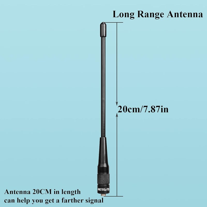 Retevis RHD701 SMA-Female Kettős Sávú Nagy Teljesítményű Antenna Walkie Talkie Készülékekhez - Kompatibilis H777 RT5 RT5R RT6 BAOFENG UV5R A
