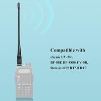 Retevis RHD701 SMA-Female Kettős Sávú Nagy Teljesítményű Antenna Walkie Talkie Készülékekhez - Kompatibilis H777 RT5 RT5R RT6 BAOFENG UV5R A 8