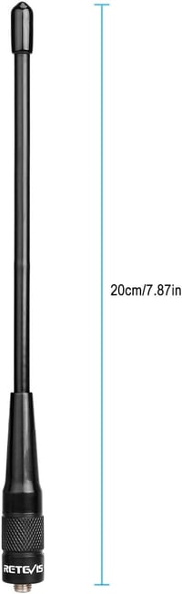 Retevis RHD701 Walkie Talkie Antenna SMA-Female Dual Band VHF/UHF - Nagy Teljesítményű Rádióantenna RT5 RT5R RT7 Baofeng UV-5R Készülékekhez 2
