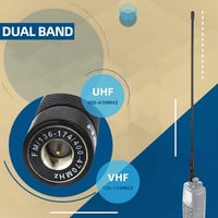 Retevis RHD771 Walkie Talkie Antenna SMA-M Kettős Sávú UHF VHF - Kompatibilis RT1 RT2 RT3 RT8 RT81 RT82 RT83 TYT MD-380 UV8000D Adóvevőkkel 4