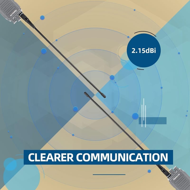 Retevis RHD771 Walkie Talkie Antenna SMA-M Kettős Sávú UHF VHF - Kompatibilis RT1 RT2 RT3 RT8 RT81 RT82 RT83 TYT MD-380 UV8000D Adóvevőkkel