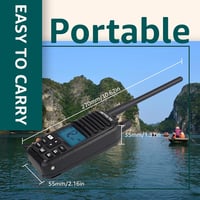 Stație radio portabilă maritimă VHF Retevis RM21, rezistentă la apă IP67, cu reducerea zgomotului, walkie-talkie, 88 de canale, comunicare navă-țărm, negru, 1 buc. 9