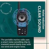 Stație radio portabilă maritimă VHF Retevis RM21, rezistentă la apă IP67, cu reducerea zgomotului, walkie-talkie, 88 de canale, comunicare navă-țărm, negru, 1 buc. 3