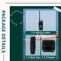 Stație radio portabilă maritimă VHF Retevis RM21, rezistentă la apă IP67, cu reducerea zgomotului, walkie-talkie, 88 de canale, comunicare navă-țărm, negru, 1 buc. 7