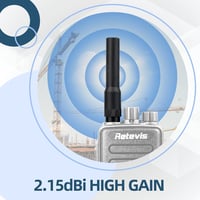 Retevis RT20 Kettős Sávú VHF/UHF Walkie Talkie Antenna SMA-M Csatlakozóval - Kompatibilis RT1 RT3 RT82 Baofeng UV-3R TYT YAESU Rádiókkal (2d 5