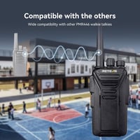 Retevis RT27 PMR446 Walkie Talkie 16 csatornás készlet 10db fekete fejhallgatóval 8