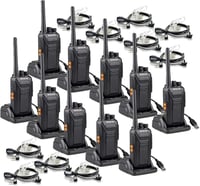 Retevis RT27 PMR446 Walkie Talkie 16 csatornás készlet 10db fekete fejhallgatóval 1