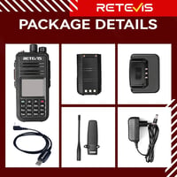 Retevis RT3S DMR analóg digitális amatőr rádió OpenGD77 támogatással, dupla idősávos ismétlő, kompatibilis Mototrbo Animal II, fekete, 1 db 8
