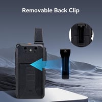 Stație radio portabilă Retevis RT619 Mini PMR446, VOX, reîncărcabilă, 1300 mAh, cu cablu de încărcare USB 2 în 1, 4 bucăți, negru 4