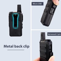 Stație radio portabilă Retevis RT619 Mini PMR446, VOX, reîncărcabilă, 1300 mAh, cu cablu de încărcare USB 2 în 1, 4 bucăți, negru 9