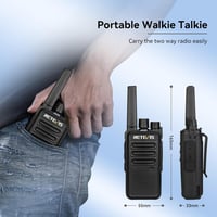 Retevis RT668 PMR446 Walkie Talkie 10db Fekete + 10in1 Töltő USB Type-C 3