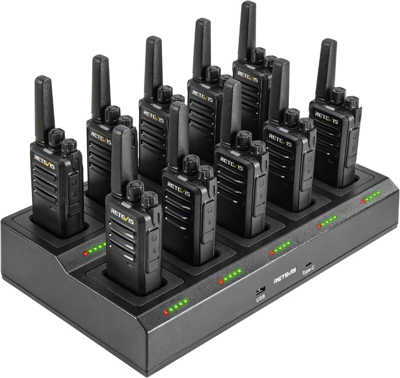 Retevis RT668 PMR446 Walkie Talkie 10db Fekete + 10in1 Töltő USB Type-C