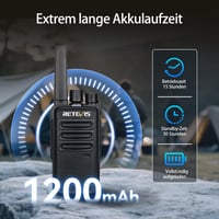 Retevis RT668 PMR walkie talkie szett fejhallgatóval, VOX funkcióval, hosszú hatótávú kézi adóvevő felnőtteknek, fekete, 2 db 4
