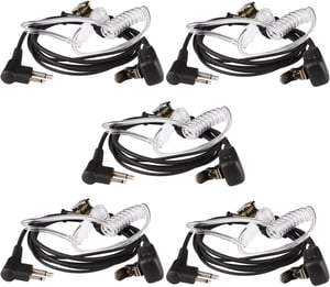 Căști cu microfon pentru stații radio Retevis cu conector cu 2 pini, 5 bucăți, pentru Motorola CP040, DP1400, GP68, GP88