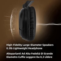 RETRADEKING Wireless Bluetooth fejhallgató TV, telefon és PC-hez, könnyű HiFi sztereó, mély basszus, fekete 5