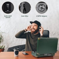 Retrolife 3 sebességes Bluetooth lemezjátszó RCA kimenettel és beépített hangszóróval 6