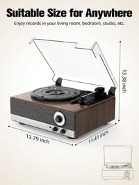 Retrolife 7 az 1-ben Bluetooth lemezjátszó beépített hangszórókkal övhajtással, 3 sebességű, pitch vezérlés, RCA kimenet, automata leállás, 5