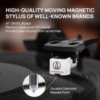 Retrolife Bakelit Lemezjátszó Bluetooth Hangszóróval Sárga/Barna 2
