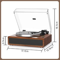Retrolife Bakelit Lemezjátszó Bluetooth Hangszóróval Sárga/Barna 7