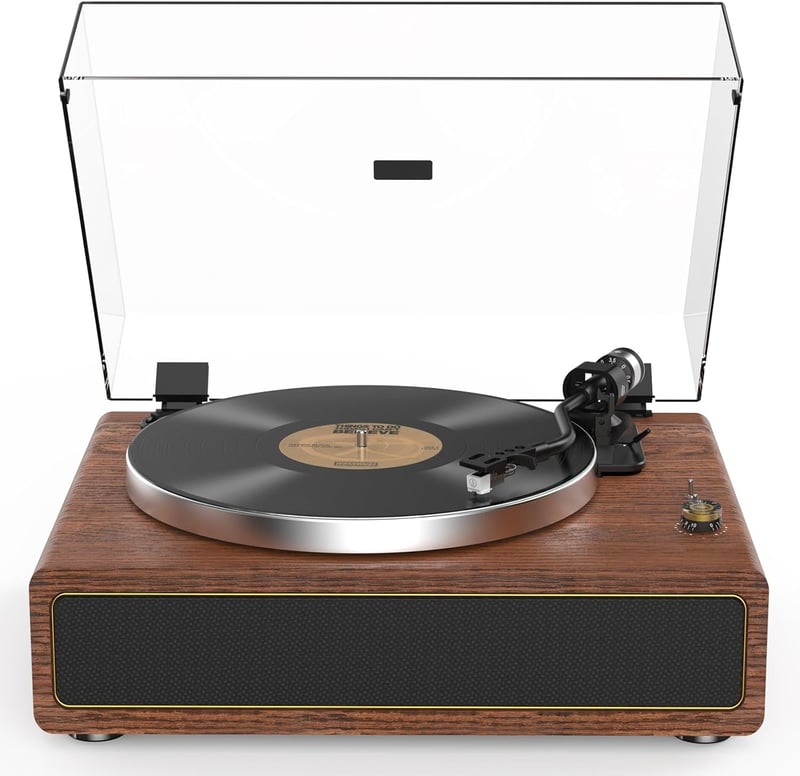 Retrolife Bakelit Lemezjátszó Bluetooth Hangszóróval Sárga/Barna
