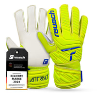 Mănuși de portar Reusch Attrakt Solid Junior - Galben/Albastru/Alb, mărimea 4 - Aderență puternică și potrivire stabilă 1