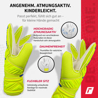 Mănuși de portar Reusch Attrakt Solid Junior - Galben/Albastru/Alb, mărimea 4 - Aderență puternică și potrivire stabilă 6