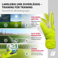 Mănuși de portar Reusch Attrakt Solid Junior - Galben/Albastru/Alb, mărimea 4 - Aderență puternică și potrivire stabilă 4