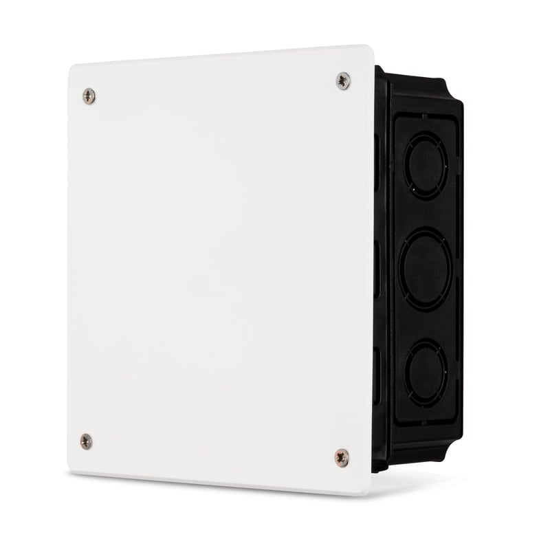 Doză de derivație REV încastrată 15x15x6 cm albă, doză de legătură pentru instalații electrice