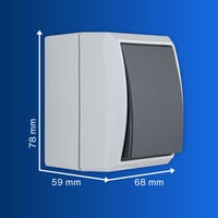 Întrerupător REV AquaForm - Întrerupător cap scară pentru spații umede, IP44, montaj aparent, gri 3