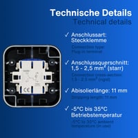 REV AquaStorm Kontrollschalter Nedves Helyiség Kapcsoló IP55 Egypólusú Felületre Szerelhető Antracit 5