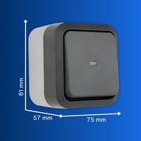REV AquaStorm Kontrollschalter Nedves Helyiség Kapcsoló IP55 Egypólusú Felületre Szerelhető Antracit 3