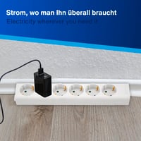 Distribuitor REV - Priză multiplă cu 6 posturi fără cablu, 3500 W, alb 6