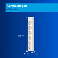 Distribuitor REV - Priză multiplă cu 6 posturi fără cablu, 3500 W, alb 4