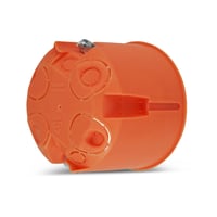 REV Inštalačná krabica do sadrokartónu, 10 ks, Ø68mm, hĺbka 60mm, so skrutkami, oranžová 4