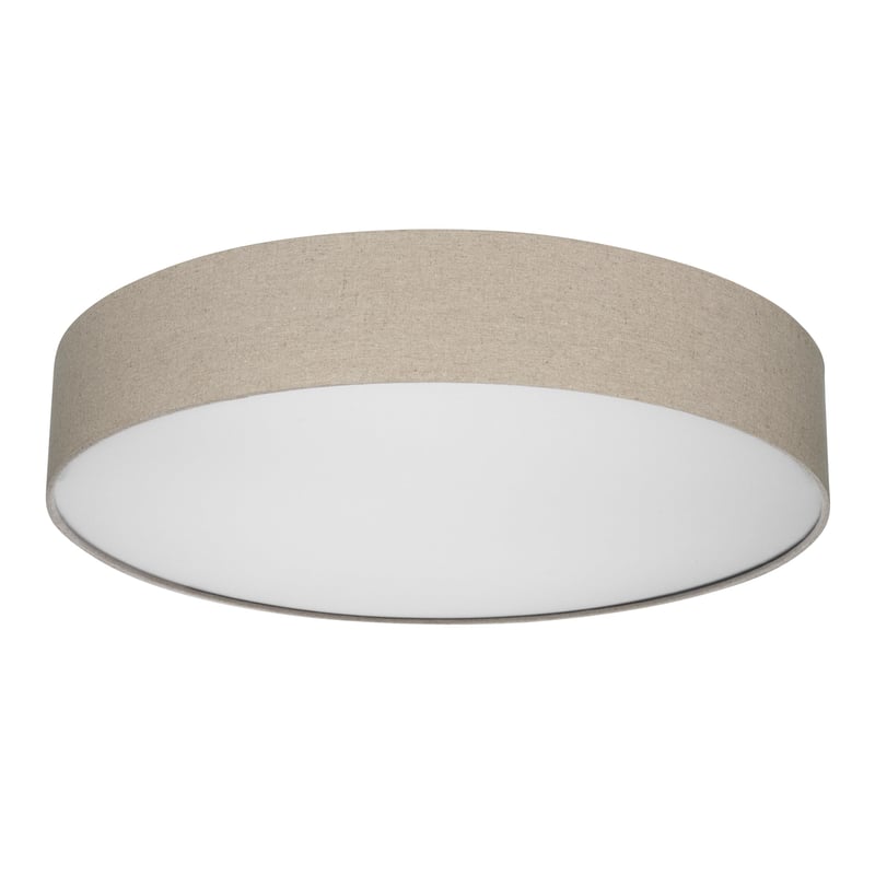 REV Kerek Mennyezeti Lámpa - 60 cm, Vintage Stílusú Szövet Búrával, Taupe, Nappali, Hálószoba és Konyha