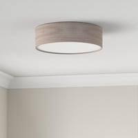 REV LED stropna svjetiljka okrugla 40 cm s platnenim sjenilom u vintage stilu boje krtice za spavaću i dnevnu sobu toplo bijelo svjetlo 2