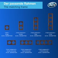 REV Nova Switch Series falba süllyesztett aljzat fedőlappal, diófa színű 10