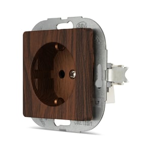 Podomietková zásuvka REV Nova Switch Series s krytom, farba orech