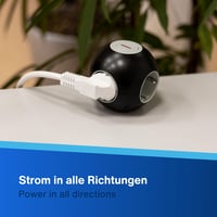 Cub prelungitor REV PowerGlobe cu întrerupător, cablu 1,4 m, 3500 W, alb-negru 7
