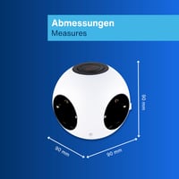 Cub prelungitor REV PowerGlobe cu întrerupător, cablu 1,4 m, 3500 W, alb-negru 4