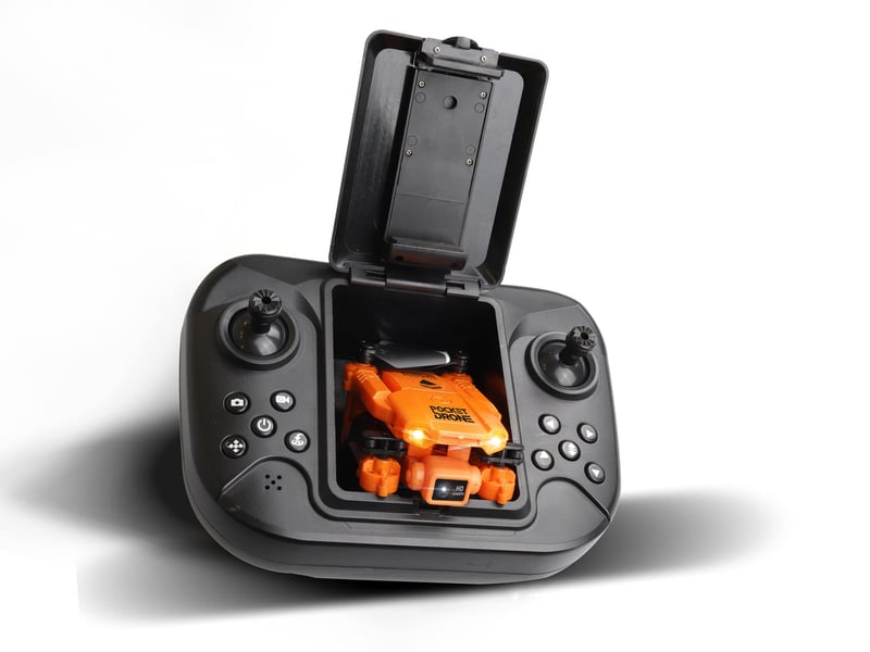 Revell Control 23810 RC kvadrokoptéra Pocket Drone, 2,4 GHz s diaľkovým ovládaním, skladací, 720p kamera, udržiavanie výšky, 11 cm, od 14 rokov
