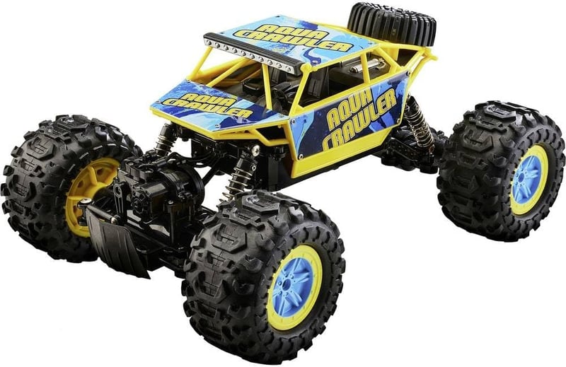 Revell Control Aqua Crawler I Kétéltű Távirányítós Jármű 1:12 - 4WD Meghajtás, 20m Hatótáv, Li-ion Akkumulátor, Sárga/Türkiz